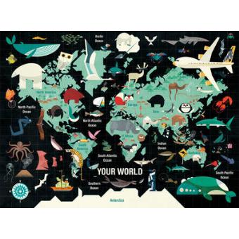 Map Of The World 1000 Piece Family Puzzle - 1