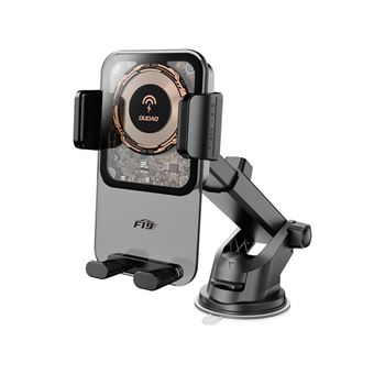 Suporte de telemóvel para carro DUDAO F19 | 15w carregamento rápido sem fio | magnético rotativo | preto - 1