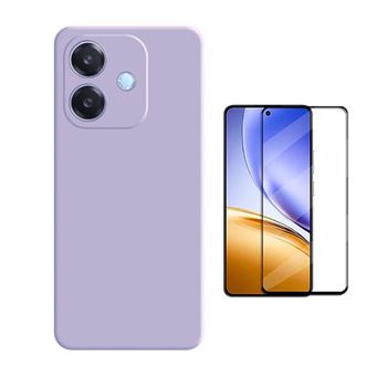 Kit Vidro Temperado + Capa Silicone Líquido Phonecare para Oppo A5 Pro 5G | Roxo - 1