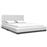 Estrutura de Cama vidaXL 120X200 cm Couro Artificial Branco_0