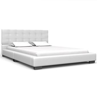 Estrutura de Cama vidaXL 120X200 cm Couro Artificial Branco