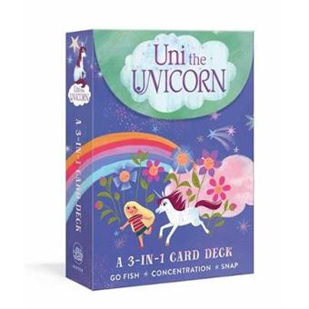 Uni The Unicorn 3In1 Card Deck Card Games Include Crazy Eights, Concentration, And Snap - 1