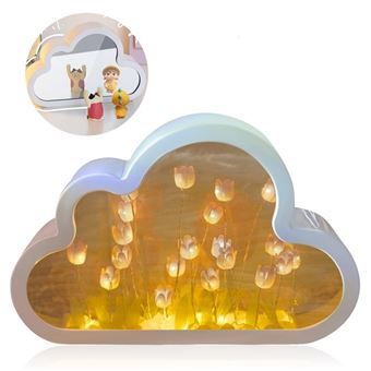 Candeeiros de Mesa Tulipa LED Dishiqing | Pacote de material DIY | 20 Flores - Roxo - 1