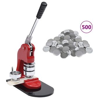 Máquina de fazer Crachás com 500 Crachás vidaXL 37 mm - 1