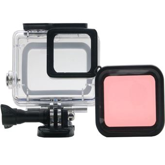 Capa de proteção e filtro rosa WISETONY para GoPro Hero 5/ 6/ 7 Black - 1