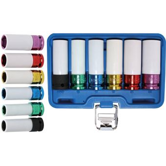 Chave de Rodas para Jantes BS | Liga Leve | 6 Peças - 1