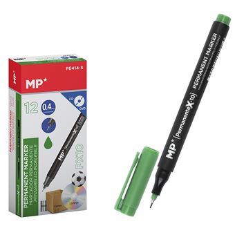 Pack 12 Marcadores Permanentes Dam CD | Ponta Fina | Verde - 1