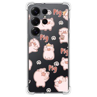 Capa TUMUNDOSMARTPHONE de silicone à prova de choque para Samsung Galaxy S25 Ultra 5G com design de porcos - 1