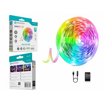Fita LED Novoteck LED-014 | 5M | 5V | 2835RGB | 300Mini LED | 5W | Som Controlo Ip65 - 1