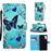 Capa Magunivers PU + TPU Impressão Padrão com Apoio Borboletas para Samsung Galaxy Note 10/Note 10 5G_0