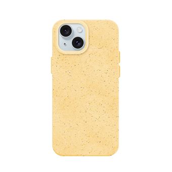 Capa de Silicone Biodegradável MisterCapas para iPhone 15 Plus - Amarelo - 1