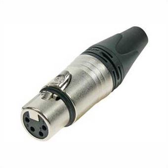 Ficha Xlr Neutrik Ag Fêmea 4 Pinos Prateada Neutrik - 1