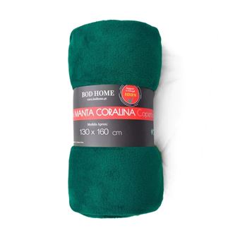 Manta de flanela BOD HOME | verde escuro | 130x160cm - 1