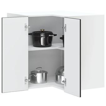 Armário canto parede cozinha vidaXL Porto | derivados de madeira preto - 1