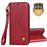 Capa LK em Couro para LG V30 Tipo de Carteira vermelho_0
