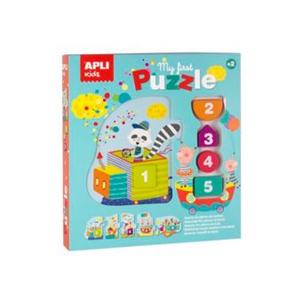 Puzzle APLI 17202 Trem E Blocos Madeira - 1