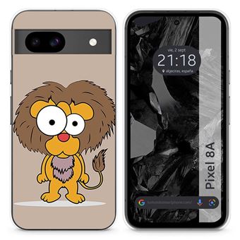 Capa de silicone TUMUNDOSMARTPHONE para Google Pixel 8a 5G com desenho de desenhos de leão - 1