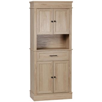 Armário de Cozinha HOMCOM | 74X39,5X183 cm | Cor de Carvalho - 1