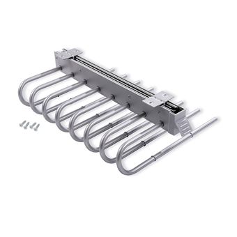 Porta-Calças Emuca Extraível para Roupeiro | Montagem Na Mão Esquerda | Aço E Plástico | Cinza Metalizado - 1