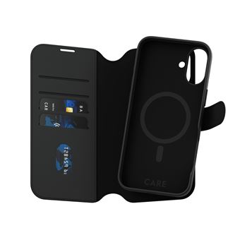 Capa para Telemóvel PanzerGlass CARE™ by PanzerGlass® Tango 2-in-1 Wallet Case w. MagSafe iPhone 16 Plus | Preto - 1