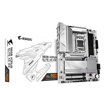 Motherboard GIGABYTE B650 AORUS ELITE AX ICE | Branco - 1