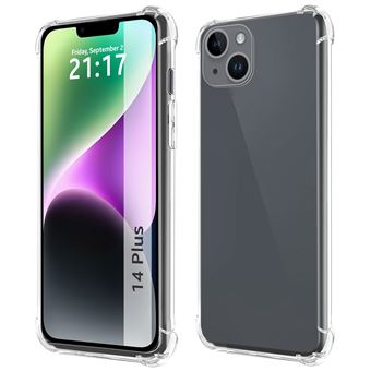 Capa Tumundosmartphone de silicone anti-choque transparente para iPhone 14 Plus (6.7) - 1