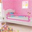 Barra de Segurança vidaXL para Cama Infantil 180x42cm em Poliéster Rosa