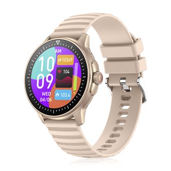 Smartwatch DAM ZW45 com Notificações de aplicações | Chamadas Bluetooth | Monitor de Pressão arterial e oxigénio. Coroa multifunções. 4,9x1,1x4,7 cm - Dourado - 1