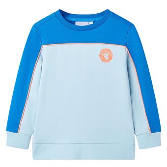 Sweatshirt para Criança vidaXL | Azul-Brilhante e Azul-Claro | 7 - 8 Anos - 1