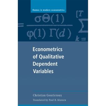 Econometrics of Qualitative Dependent Variables - Paperback - 2000 - 1