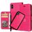 Capa PU Magunivers Flip 2-em-1 rosa para Apple iPhone X (Ten)_0