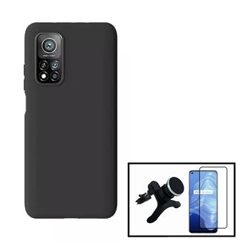 Kit Phonecare | Película de Vidro 5D Full Cover + Capa Silicone Líquido + Suporte Magnético Carro Reforçado para Xiaomi Mi 10T 5G - 1