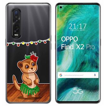 Capa Tumundosmartphone de Gel Transparente para Oppo Find X2 Pro design Desenhos Meerkat - 1