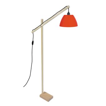 Candeeiro Pé Alto Tosel Pilori Polycone 80Cm - 1 Luzes - Laranja - 1