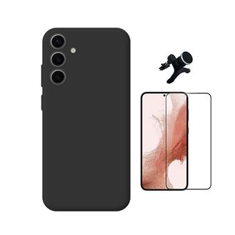 Kit Película de Vidro Temperado Gorilasglass + Capa Proteção Silicone + Suporte Reforçado de Carro GIFT4ME para Samsung Galaxy S25 FE | Preto - 1