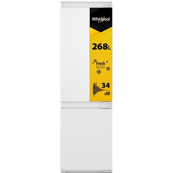 Frigorífico Combinado Encastrável Whirlpool WHC18D071A1 FR | 177x54x54,5 cm | 268 L | E | Branco - 1