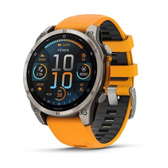 Relógio desportivo Garmin fenix 8 | 47 mm | Laranja, Grafite, Preto - 1