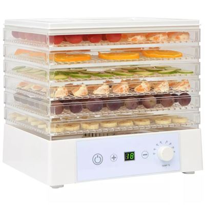 vidaXL Desidratador de alimentos com 10 bandejas, 550W, branco