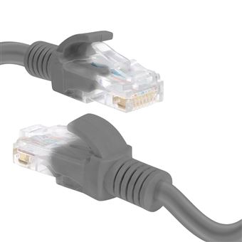 Cabo Rede LinQ Ethernet RJ45 Categoria 6 Conexão Rápida Fiável | 5m - Cinzento - 1