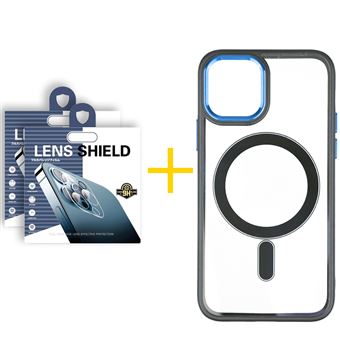 Pack 2 x Película de Câmara + Capa skyhe Apple iPhone 14 Plus Compatível com Magsafe Magnetic - Azul - 1