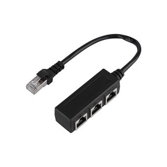 Adaptador Orysin Divisor Ethernet RJ45 1 a 3 Cabo Rede LAN Cat6 - 1
