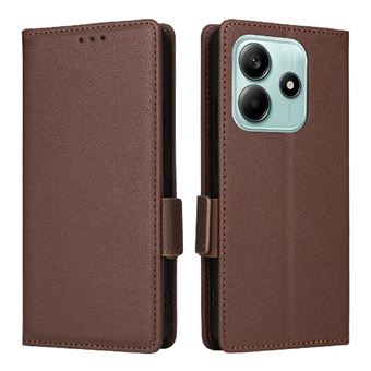 Capa ZURSANA para Xiaomi Redmi Note 14 4G | Flip | Pele PU | Fecho Magnético | Porta-cartões | Castanho - 1
