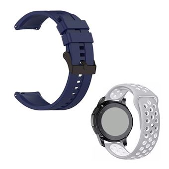Kit Bracelete SmoothSilicone com Fivela + SportyStyle Phonecare para Samsung Galaxy Watch7 LTE - 44mm | Azul Escuro / Cinza Branco - 1