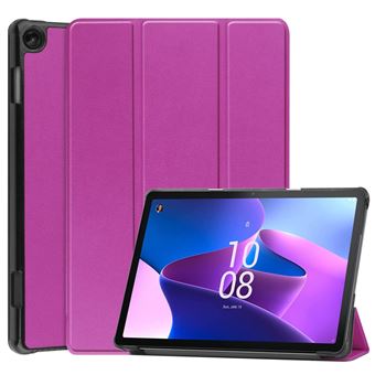 Capa PU função de despertar/sono automático com apoio Magunivers para Lenovo Tab M10 (Gen 3) - roxo - 1