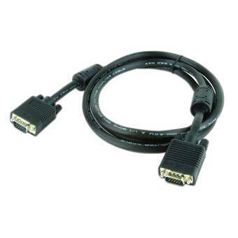 Cabo Vga Gembird Premium dual-shielded VGA cable with ferrite cores, 1.8 m | Preto - 1