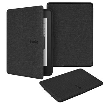 Capa FLOODKING para Amazon Kindle paperwhite4 | Tecido com TPU Macio | Modo Automático | Preta - 1