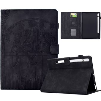 Capa ZURSANA para Samsung Galaxy Tab S10 FE Plus/S10 FE+ 13,1 " | Flip | Estampado de Gatos | Suporte Ajustável | Preto - 1