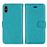 Capa PU Magunivers Flip 2-em-1 ciano para Apple iPhone X (Ten)_1