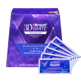 Tiras de Branqueamento de Dentes Crest Whitestrips 3D Professional Effects | 20 tiras para 20 dias - 1
