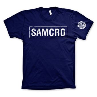 T-shirt SAMCRO Distressed | Azul Marinho | L